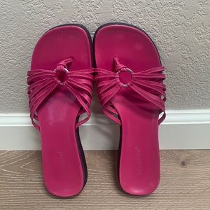 Madeline leather hot pink sandals 9 1/2 M